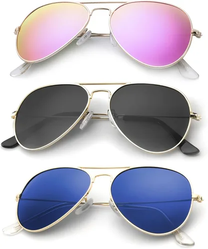 Vista 52 de KALIYADI Classic Aviator Sunglasses for Men Women Driving Sun glasses Polarized Lens UV Blocking