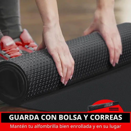 Vista 8 de GymCope - Alfombra grande para entrenar en casa, 12 x 6 pies, 10 x 6 pies, 9 x 6 pies, 8 x 6 pies, 7 x 5 pies, 6 x 4 pies, extragrueso, alfombra