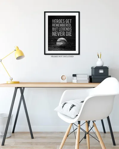 Vista 8 de Regalos de béisbol para niños, decoraciones de habitación de niños para dormitorio, cita de béisbol motivacional e inspiradora para adolescentes