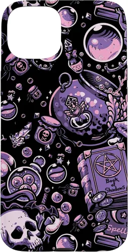 Vista 9 de Funda linda para iPhone 16 Witch's Essentials Pattern Witchy Design Halloween