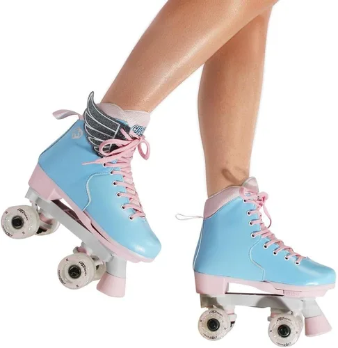 Vista 4 de Circle Society - Patines clásicos para niños (ajustables, para interiores y exteriores)