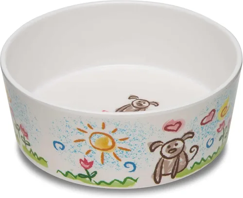 Vista 5 de Loving Pets Dolce Moderno Cuenco para Perros con Aspecto de Cerámica – Cuenco Moderno de Melamina para Comida de Perros y Cuenco de Agua para Perros