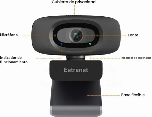 Vista 6 de Cámara web 1080P para PC, portátil, MacBook, computadora de escritorio, con micrófono y cubierta de privacidad y adaptador USB C