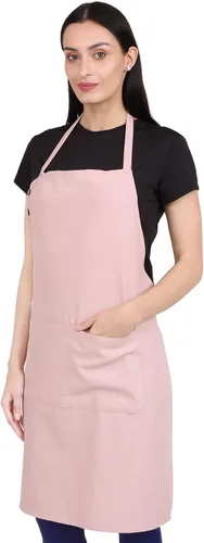 Vista 25 de Delantal de cocina de algodón resistente a las gotas de agua con delantales ajustables para mujer con bolsillos 8 opciones de color para cocinar