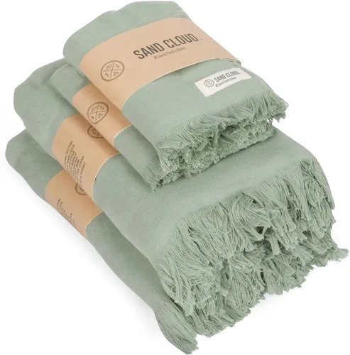 Vista 15 de Sand Cloud Toallas de baño turcas de 2 capas para baño, paquete de 2 Clásico - Gris