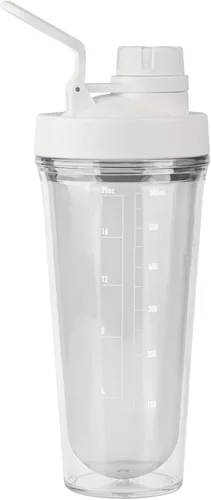 Vista 3 de Takeya Protein Shaker - Botella agitadora de plástico sin BPA con tapa de boquilla a prueba de fugas, coctelera fácil de transportar para gimnasio