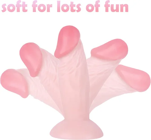 Vista 5 de Consolador pequeño, enchufe anal pequeño y suave de 4.3 pulgadas, consolador anal para principiantes, entrenamiento para adultos, juguete sexual
