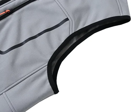 Vista 7 de MoFiz Chaleco para hombre, chaleco para hombre, con cremallera completa, forro polar, ligero, softshell, resistente al viento, chaqueta sin mangas