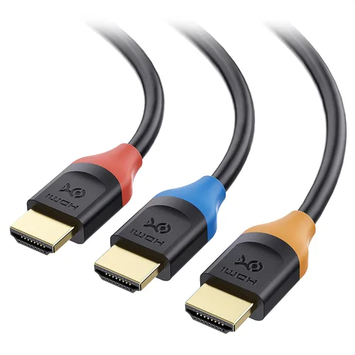 Vista 8 de Cables HDMI de alta velocidad de Cable Matters, chapados en oro, compatible con resolución 3D y 4K (paquete de 3) 4K @60Hz, 2K @144Hz, FreeSync