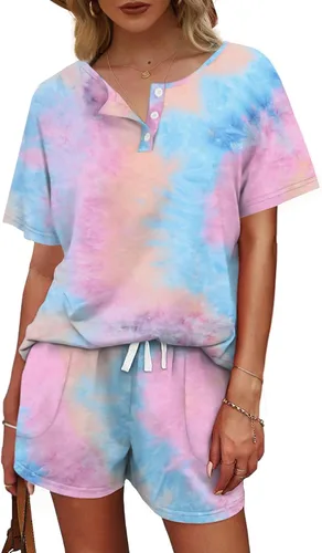 Vista 54 de Wiholl - Conjuntos de dos piezas para mujer: ropa cómoda con sudadera abotonada y pantalones deportivos con bolsillos