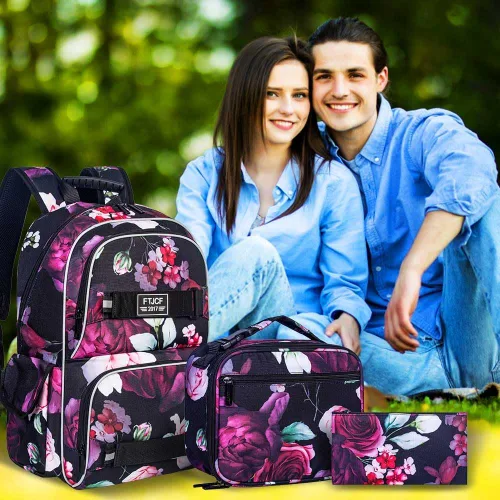 Vista 7 de Mochila para laptop, mochila escolar de 16 pulgadas, mochila universitaria, mochilas resistentes al agua para adolescentes, niñas, niños, mujeres