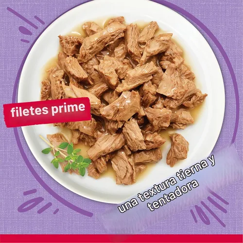 Vista 3 de Comida para gato húmeda Purina Friskies Prime de filete, 24, 5.5 onzas , Filet de primera