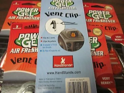 Vista 5 de LOT OF ~ 6 ~ HANDSTANDS POWER GEL CAR VENT CLIP AIR FRESHENER ~ VERY BERRY ~ NEW