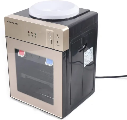 Vista 4 de Dispensador de agua fría y caliente independiente, dispensador de agua, mini refrigeración, escritorio, bebida, automático, para la oficina en casa