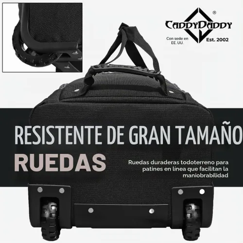 Vista 3 de CaddyDaddy Enforcer Golf Travel Bag Crush Resistant Hard Top Protection Gris
