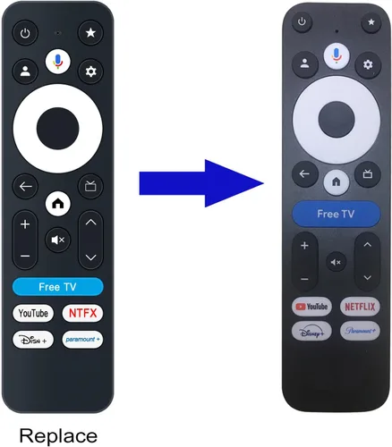 Vista 2 de Reemplazar el control remoto por voz compatible con el dispositivo de transmisión Onn 4K Pro Google TV