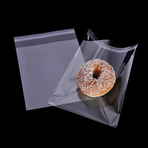 Vista 32 de Bolsas de celofán autosellantes, bolsa para barra de pretzel, bolsas de celofán resellables transparentes de 2 x 10 pulgadas, autoadhesivas, 100