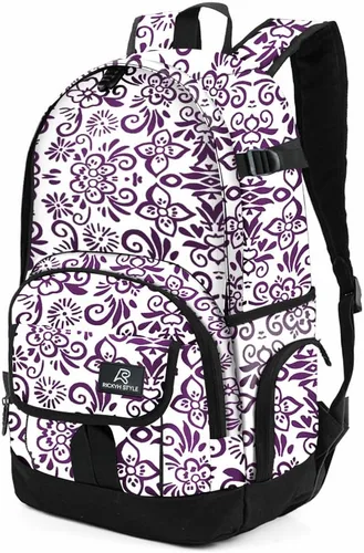 Vista 12 de Mochila escolar estilo Rickyh, mochila de viaje para hombres y mujeres, mochila ligera con compartimento para portátil, Tamaño único
