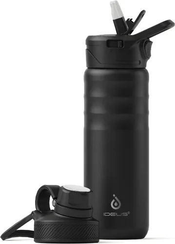 Vista 61 de IDEUS Botella de agua aislada de 12 onzas, botella de agua aislada de acero inoxidable para la escuela, botellas aisladas con pajitas a prueba