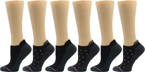 Vista 6 de Dr. Motion calcetines de compresión de corte bajo para mujer, 2 piezas