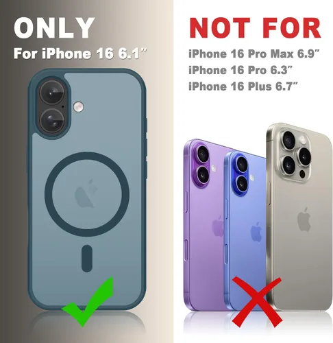 Vista 1157 de Funda para Google Pixel 10 Pro XL, cubierta magnética mate, color negro Fit for MagSafe, Screen Protector included, Shockproof Military Grade