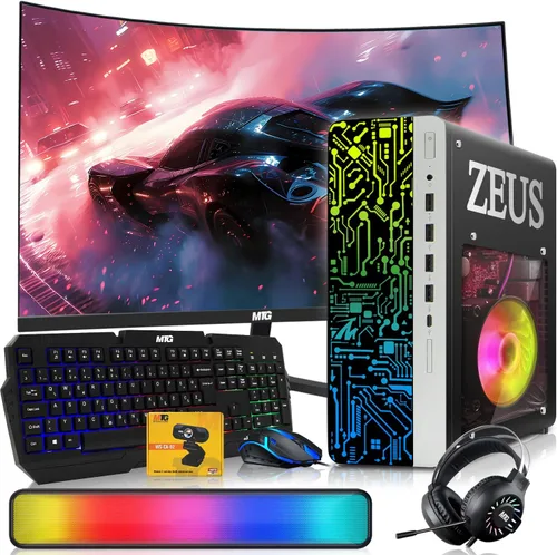 Vista 11 de TechMagnet PC de escritorio para juegos, Intel i7 6ª generación, Zeus Pro 4, GT 1030, ARGB de RAM de 16 GB, SSD de 1 TB + disco duro de 2 TB