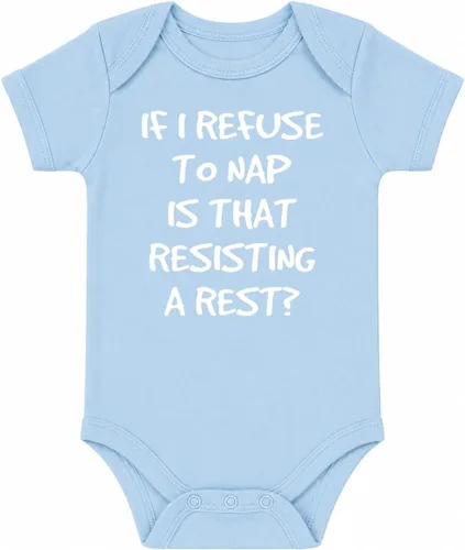 Vista 12 de CBTwear If I Refuse to Nap Is That Resisting Funny Baby Bodysuit Negro