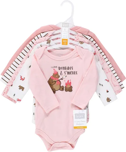 Vista 2 de Hudson Baby baby-girls Cotton Long-sleeve Bodysuits