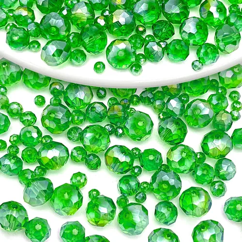 Vista 22 de 246 cuentas de cristal redondas de 0.118 pulgadas (0.118 in) con múltiples facetas sueltas espaciadoras de cristal para hacer joyas, pulseras