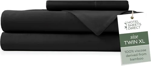 Vista 28 de Hotel Sheets Direct - Juego de sábanas 100% viscosa derivada de bambú tamaño individual - sábanas refrescantes con 1 funda de almohada