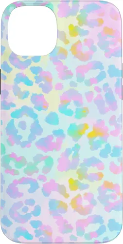 Vista 15 de Colorido lindo arco iris Tie Dye sirena Boho Leopard caso para iPhone 17