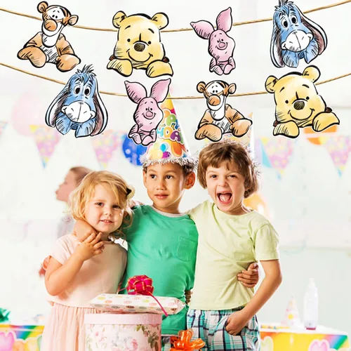 Vista 2 de Lindo cartel de oso para decoraciones de baby shower, pancarta de cumpleaños, decoración de fiesta, suministros de fiesta (8 unidades)