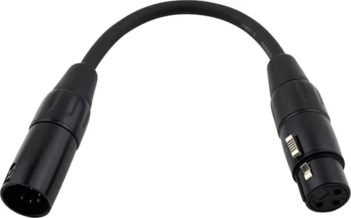 Vista 2 de Pig Hog Cable adaptador XLRM de 5 pines DMXF a 3 pines PX-DMX5F, 6