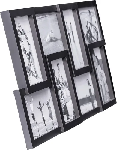 Vista 5 de Malden International Designs Puzzle Collage Marco, 8 Opción, 8 – 4 x 6, Negro