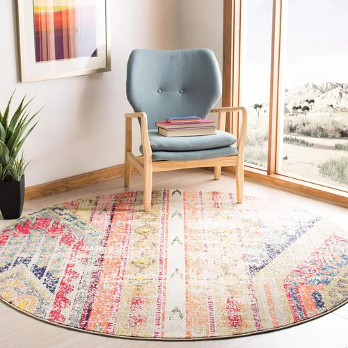 Vista 12 de SAFAVIEH Madison Collection - Alfombra decorativa de 2 pies 2 pulgadas x 4 pies, verde y naranja, diseño tribal envejecido, no desprende pelusa