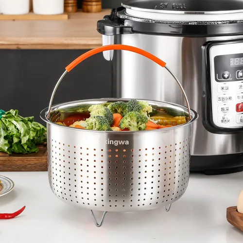 Vista 6 de Cesta de vapor para Instant Pot, inserto de cesta de vapor de verduras de acero inoxidable para ollas (3 cuartos)