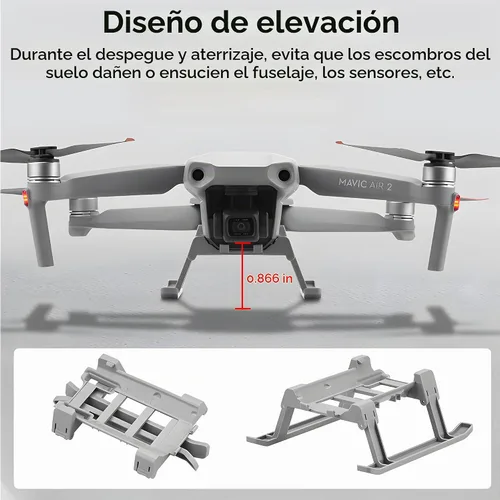 Vista 3 de Tren de aterrizaje Air 2/2S plegable de liberación rápida para DJI Mavic Air 2/2S Accesorios de dron