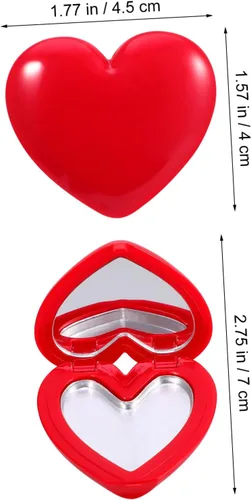 Vista 2 de Mini vacío compacto corazón diseño sombra de ojos titular viaje maquillaje caja lápiz labial