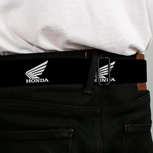 Vista 4 de Buckle-Down Cinturón de seguridad - HONDA Motorcycle Logo Negro/Blanco