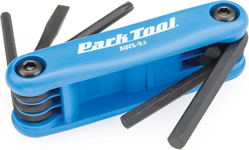 Vista 2 de Park Tool AWS-9.2 - Juego de llaves hexagonales plegables y destornilladores, color azul Llaves hexagonales