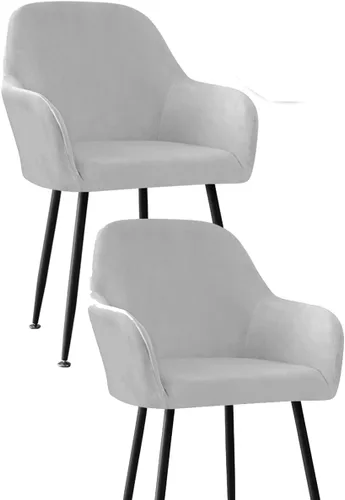Vista 13 de Fundas protectoras de terciopelo elástico para sillas de comedor con brazos y respaldo curvado pequeño, juego de 6/4/2 para cocina, oficina, hogar