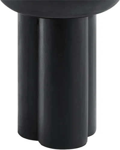 Vista 6 de Modway EEI-6761-BLK Caspian - Mesa auxiliar redonda de hormigón, color negro
