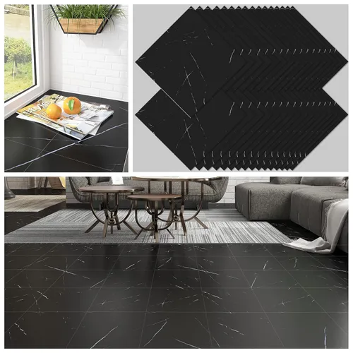 Vista 18 de CHICHOME Paquete de 6 azulejos de suelo impermeables de 12 x 12 pulgadas para despegar y pegar, azulejos de vinilo autoadhesivos extraíbles