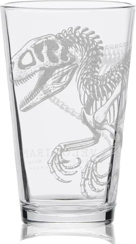 Vista 8 de LumEngrave PTERANODON SKELETON - Vaso de cerveza grabado, diseño de dinosaurio volador, pájaro jurásico, cretácico, Rex, paleontología, gran idea