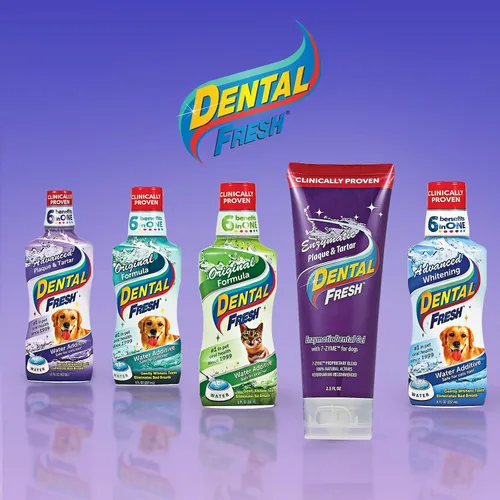 Vista 4 de Dental Fresh Gel enzimático para perros, pasta de dientes para perros - Esenciales para perros para la limpieza de dientes de perro