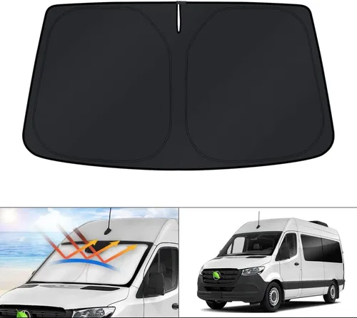 Vista 110 de KUST Parasol para parabrisas para BMW X1 F48 2016, 2017, 2018, 2019, 2020, 2021, 2022, accesorios de ajuste personalizado, parasol plegable
