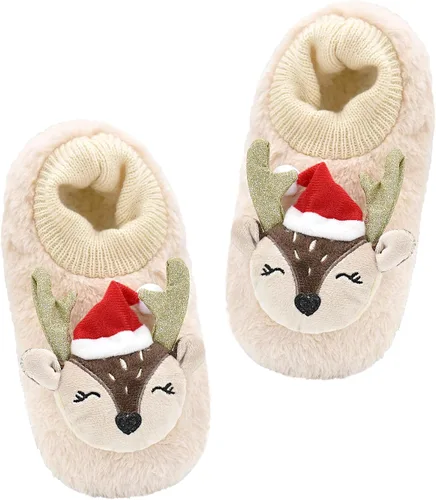 Vista 15 de Panda Bros - Pantuflas gruesas y cálidas para mujer con suela antideslizante, zapatos de casa con diseño de personajes, pantuflas novedosas