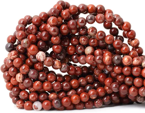 Vista 10 de Cuentas redondas sueltas de ágata estilo antiguo vena de dragón de 6mm, cuentas para diseño de joyas, 60 cuentas Ágata de vena de dragón