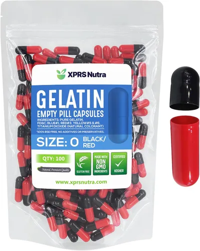 Vista 14 de XPRS Nutra Size 0 Empty Capsules - 100 Count Empty Gelatin Capsules - Pills DIY Capsule Filling - Pure Bovine Pill Gel Caps for Do-It-Yourself