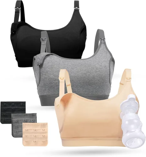 Vista 8 de Momcozy Brasier de bombeo, brasier de bombeo manos libres para todo el día, brasier de bombeo y lactancia en una sola sujeción para Spectra, Medela
